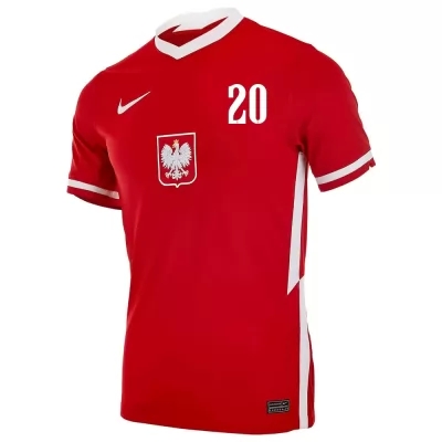Herren Polnische Fussballnationalmannschaft Piotr Zielinski #20 Heimtrikot Rot 2021 Trikot