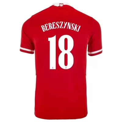 Herren Polnische Fussballnationalmannschaft Bartosz Bereszynski #18 Heimtrikot Rot 2021 Trikot