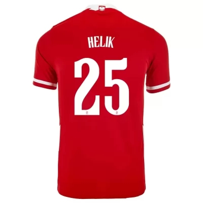 Kinder Polnische Fussballnationalmannschaft Michal Helik #25 Heimtrikot Rot 2021 Trikot
