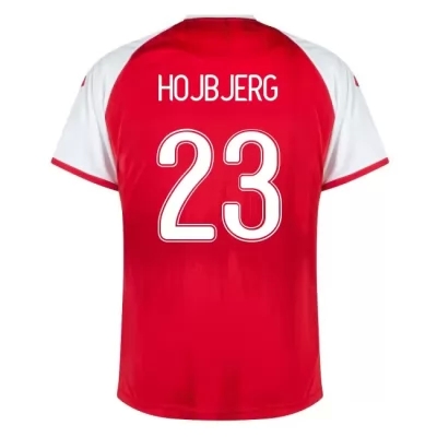 Damen Dänische Fussballnationalmannschaft Pierre-emile Hojbjerg #23 Heimtrikot Rot 2021 Trikot