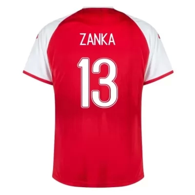 Herren Dänische Fussballnationalmannschaft Zanka #13 Heimtrikot Rot 2021 Trikot