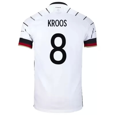 Herren Deutsche Fussballnationalmannschaft Toni Kroos #8 Heimtrikot Weiß 2021 Trikot