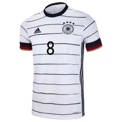 Damen Deutsche Fussballnationalmannschaft Toni Kroos #8 Heimtrikot Weiß 2021 Trikot