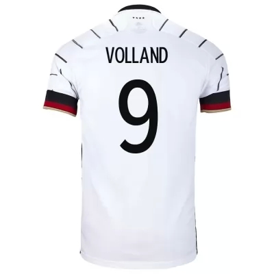 Herren Deutsche Fussballnationalmannschaft Kevin Volland #9 Heimtrikot Weiß 2021 Trikot