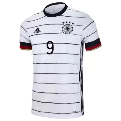 Herren Deutsche Fussballnationalmannschaft Kevin Volland #9 Heimtrikot Weiß 2021 Trikot