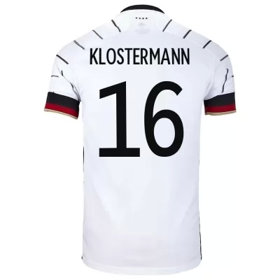 Kinder Deutsche Fussballnationalmannschaft Lukas Klostermann #16 Heimtrikot Weiß 2021 Trikot