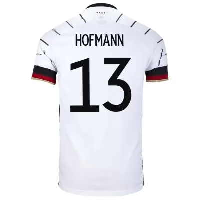 Kinder Deutsche Fussballnationalmannschaft Jonas Hofmann #13 Heimtrikot Weiß 2021 Trikot