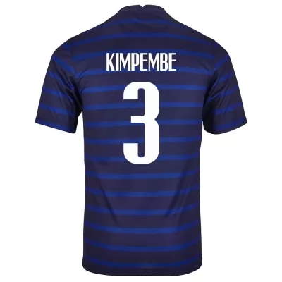 Herren Französische Fussballnationalmannschaft Presnel Kimpembe #3 Heimtrikot Dunkelblau 2021 Trikot