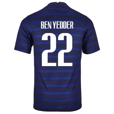 Damen Französische Fussballnationalmannschaft Wissam Ben Yedder #22 Heimtrikot Dunkelblau 2021 Trikot