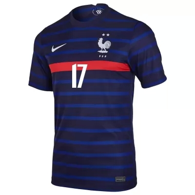 Herren Französische Fussballnationalmannschaft Moussa Sissoko #17 Heimtrikot Dunkelblau 2021 Trikot