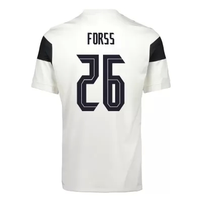 Herren Finnische Fussballnationalmannschaft Marcus Forss #26 Heimtrikot Weiß 2021 Trikot