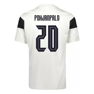 Kinder Finnische Fussballnationalmannschaft Joel Pohjanpalo #20 Heimtrikot Weiß 2021 Trikot