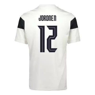 Kinder Finnische Fussballnationalmannschaft Jesse Joronen #12 Heimtrikot Weiß 2021 Trikot