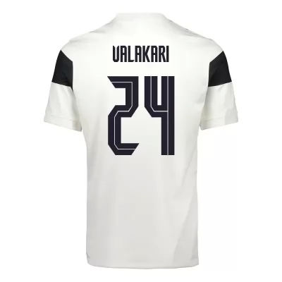 Kinder Finnische Fussballnationalmannschaft Onni Valakari #24 Heimtrikot Weiß 2021 Trikot