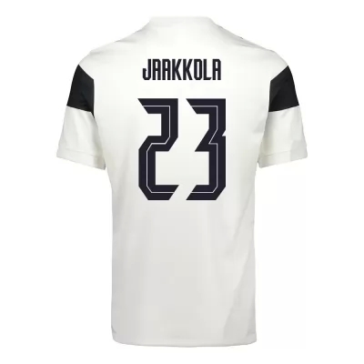 Damen Finnische Fussballnationalmannschaft Anssi Jaakkola #23 Heimtrikot Weiß 2021 Trikot