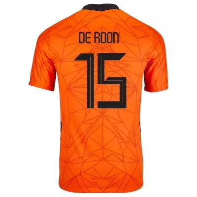Damen Niederländische Fussballnationalmannschaft Marten De Roon #15 Heimtrikot Orangefarben 2021 Trikot