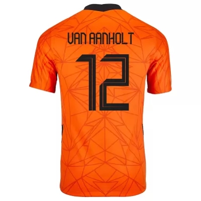 Kinder Niederländische Fussballnationalmannschaft Patrick van Aanholt #12 Heimtrikot Orangefarben 2021 Trikot
