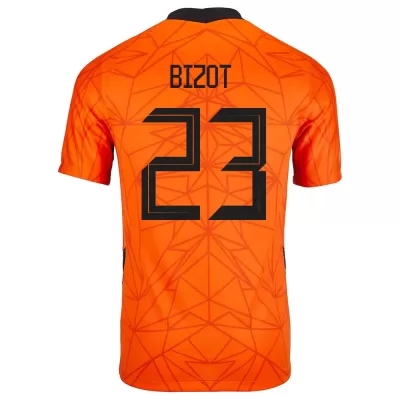 Kinder Niederländische Fussballnationalmannschaft Marco Bizot #23 Heimtrikot Orangefarben 2021 Trikot