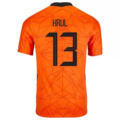 Kinder Niederländische Fussballnationalmannschaft Tim Krul #13 Heimtrikot Orangefarben 2021 Trikot