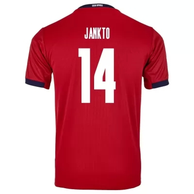 Kinder Tschechische Fussballnationalmannschaft Jakub Jankto #14 Heimtrikot Rot 2021 Trikot