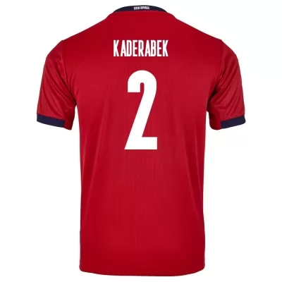 Kinder Tschechische Fussballnationalmannschaft Pavel Kaderabek #2 Heimtrikot Rot 2021 Trikot