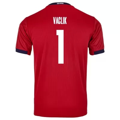 Kinder Tschechische Fussballnationalmannschaft Tomas Vaclik #1 Heimtrikot Rot 2021 Trikot