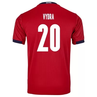 Kinder Tschechische Fussballnationalmannschaft Matej Vydra #20 Heimtrikot Rot 2021 Trikot