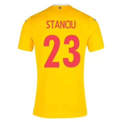 Damen Rumänische Fussballnationalmannschaft Nicolae Stanciu #23 Heimtrikot Gelb 2021 Trikot