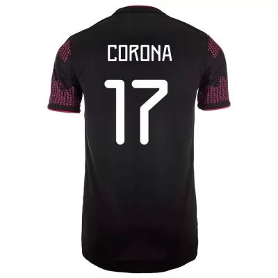 Herren Mexikanische Fussballnationalmannschaft Jesus Corona #17 Heimtrikot Rosenrot 2021 Trikot