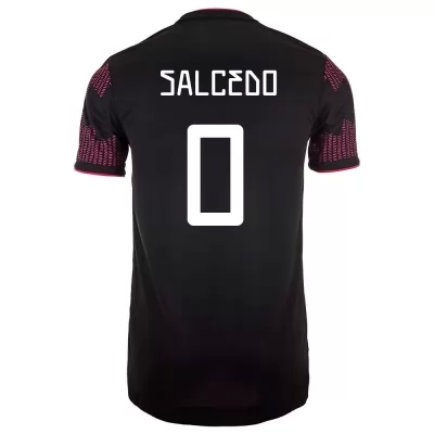 Kinder Mexikanische Fussballnationalmannschaft Carlos Salcedo #0 Heimtrikot Rosenrot 2021 Trikot