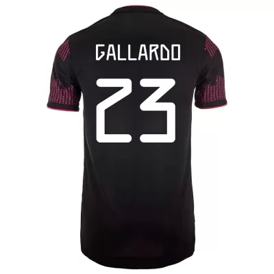 Kinder Mexikanische Fussballnationalmannschaft Jesus Gallardo #23 Heimtrikot Rosenrot 2021 Trikot