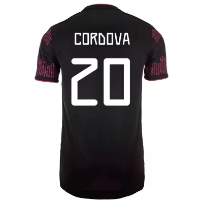 Herren Mexikanische Fussballnationalmannschaft Sebastian Cordova #20 Heimtrikot Rosenrot 2021 Trikot