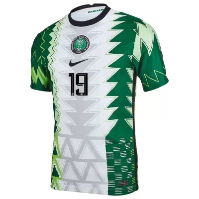 Kinder Nigerianische Fussballnationalmannschaft Paul Onuachu #19 Heimtrikot Grün Weiß 2021 Trikot