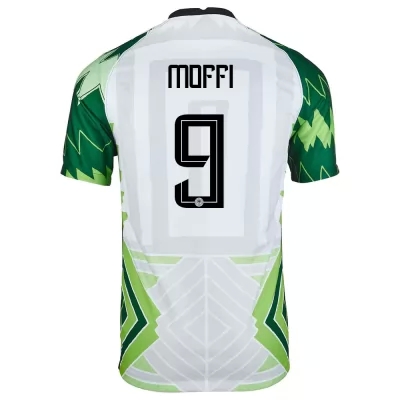 Kinder Nigerianische Fussballnationalmannschaft Terem Moffi #9 Heimtrikot Grün Weiß 2021 Trikot