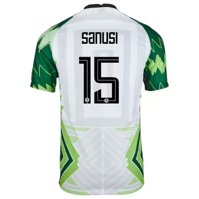 Damen Nigerianische Fussballnationalmannschaft Zaidu Sanusi #15 Heimtrikot Grün Weiß 2021 Trikot