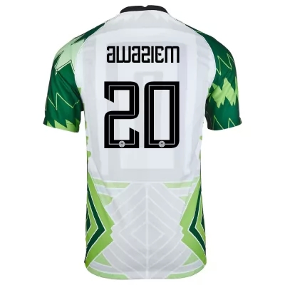 Herren Nigerianische Fussballnationalmannschaft Chidozie Awaziem #20 Heimtrikot Grün Weiß 2021 Trikot