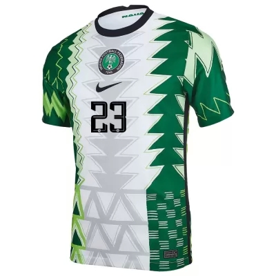 Kinder Nigerianische Fussballnationalmannschaft John Noble #23 Heimtrikot Grün Weiß 2021 Trikot