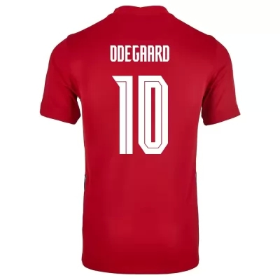 Herren Norwegische Fussballnationalmannschaft Martin Odegaard #10 Heimtrikot Rot 2021 Trikot
