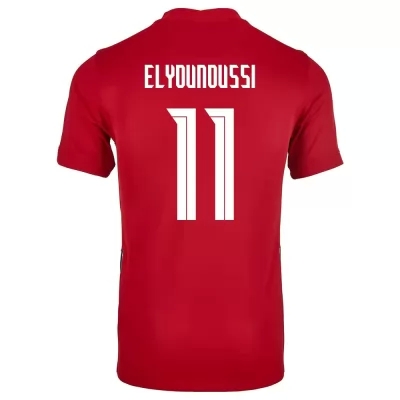 Herren Norwegische Fussballnationalmannschaft Mohamed Elyounoussi #11 Heimtrikot Rot 2021 Trikot