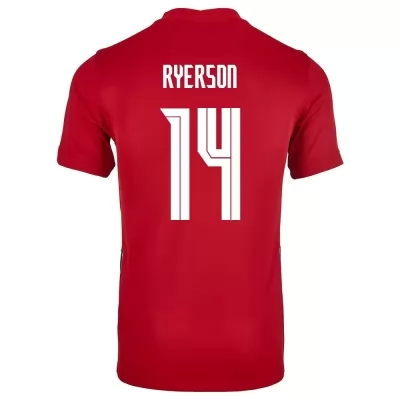 Damen Norwegische Fussballnationalmannschaft Julian Ryerson #14 Heimtrikot Rot 2021 Trikot