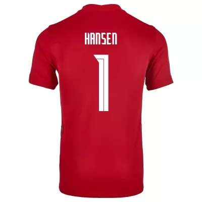 Herren Norwegische Fussballnationalmannschaft Andre Hansen #1 Heimtrikot Rot 2021 Trikot