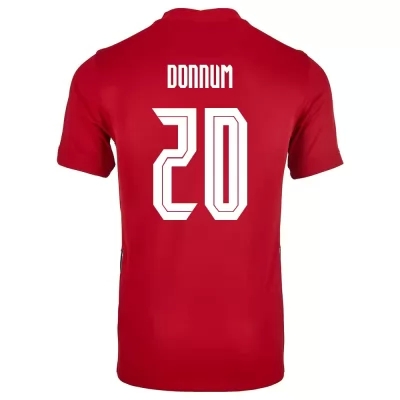 Herren Norwegische Fussballnationalmannschaft Aron Donnum #20 Heimtrikot Rot 2021 Trikot