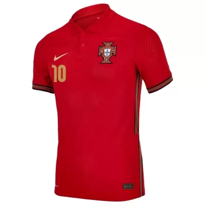 Herren Portugiesische Fussballnationalmannschaft Bernardo Silva #10 Heimtrikot Rot 2021 Trikot