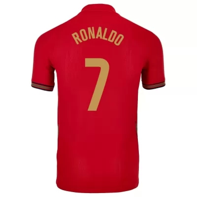 Kinder Portugiesische Fussballnationalmannschaft Cristiano Ronaldo #7 Heimtrikot Rot 2021 Trikot
