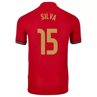 Herren Portugiesische Fussballnationalmannschaft Rafa Silva #15 Heimtrikot Rot 2021 Trikot