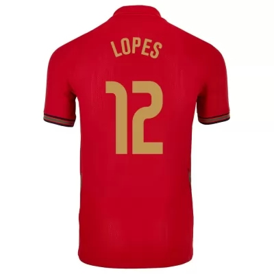 Herren Portugiesische Fussballnationalmannschaft Anthony Lopes #12 Heimtrikot Rot 2021 Trikot
