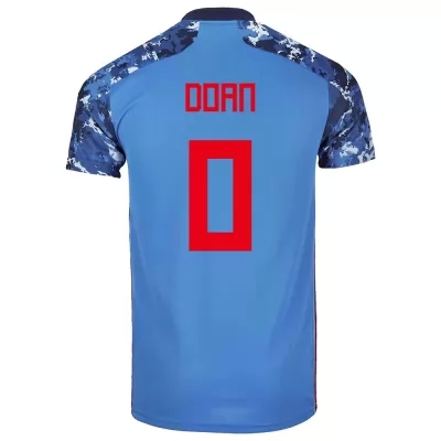 Herren Japanische Fussballnationalmannschaft Ritsu Doan #0 Heimtrikot Dunkelblau 2021 Trikot