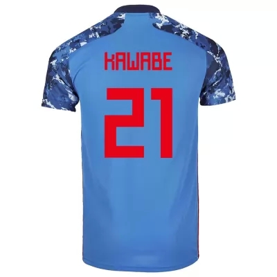 Herren Japanische Fussballnationalmannschaft Hayao Kawabe #21 Heimtrikot Dunkelblau 2021 Trikot