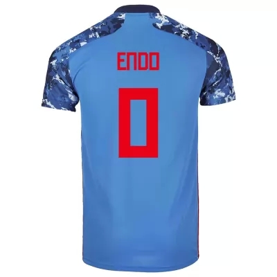 Herren Japanische Fussballnationalmannschaft Keita Endo #0 Heimtrikot Dunkelblau 2021 Trikot