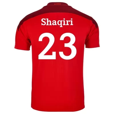 Damen Schweizer Fussballnationalmannschaft Xherdan Shaqiri #23 Heimtrikot Rot 2021 Trikot
